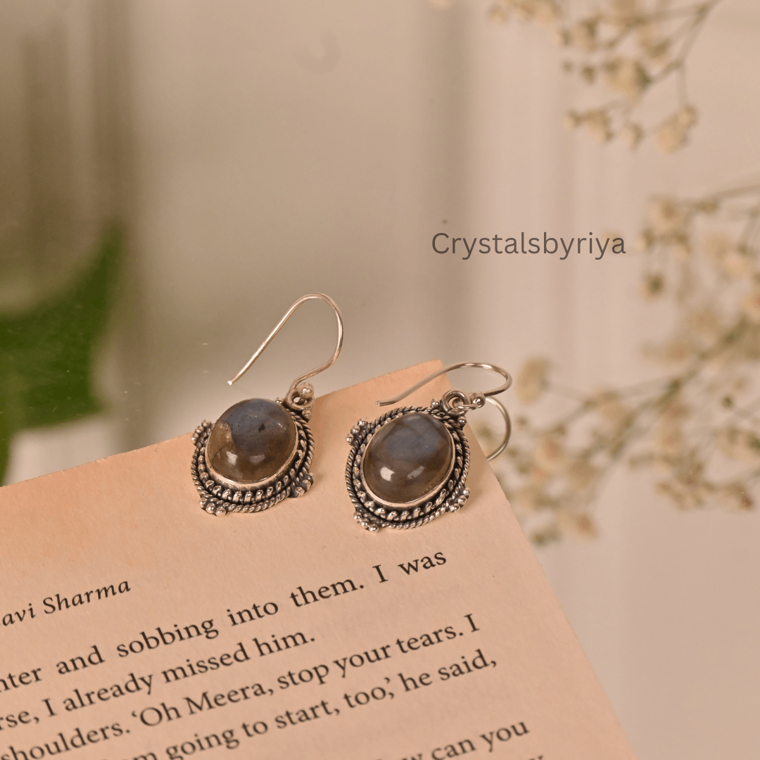 Labradorite silver earrings — image 4