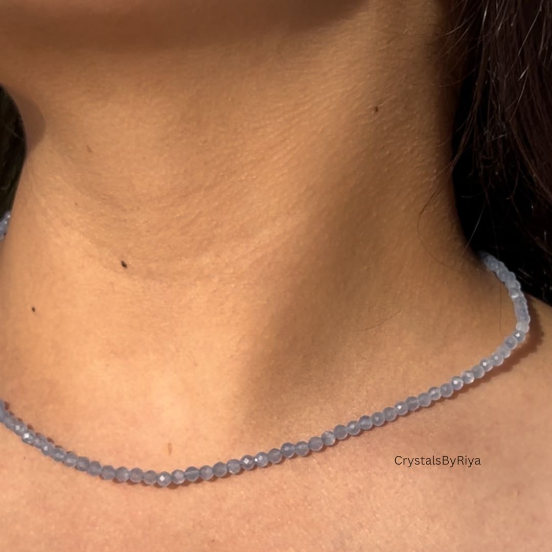 Angelite Silver Necklace