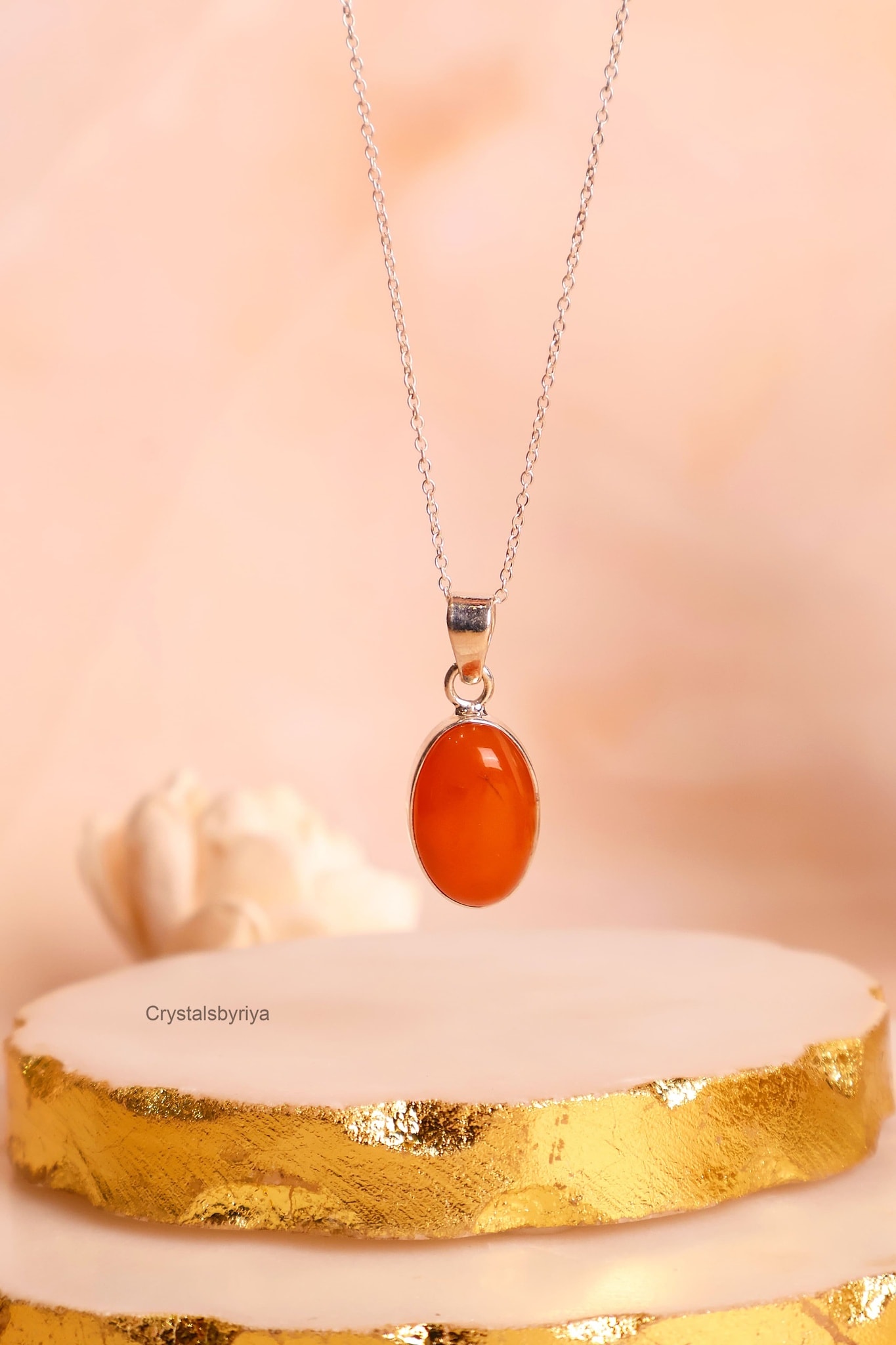 Carnelian Silver Pendant — image 3