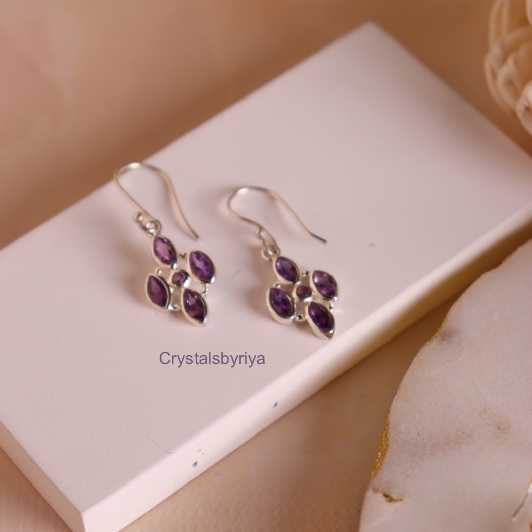 Amethyst Silver Earrings — image 5