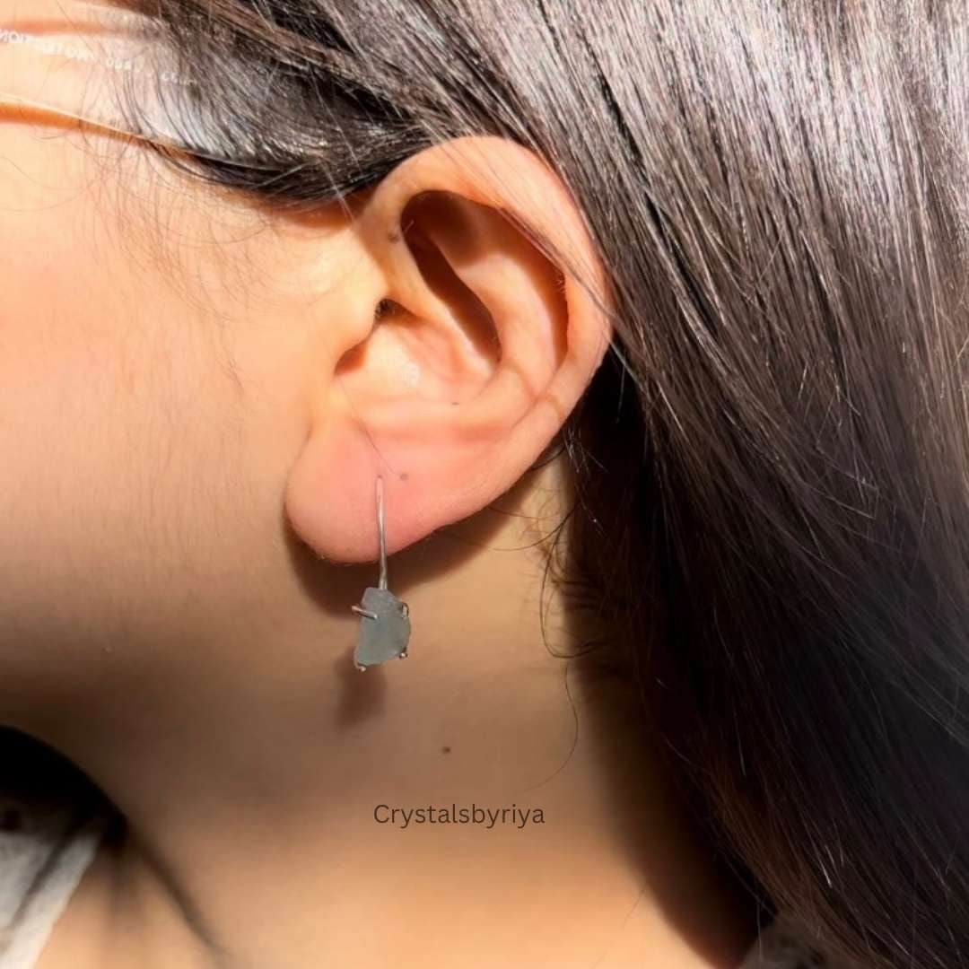 Aquamarine Silver Earrings — image 3