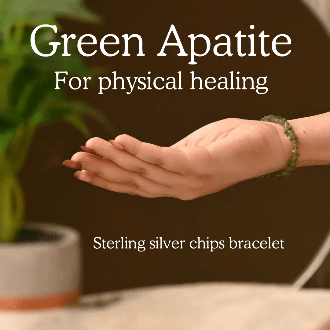 Green Apatite Silver Bracelet
