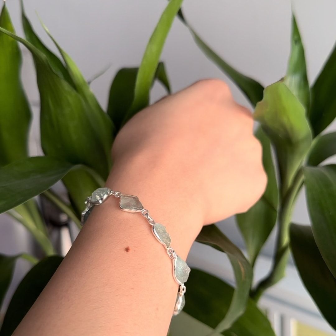 Aquamarine Silver Bracelet — image 4