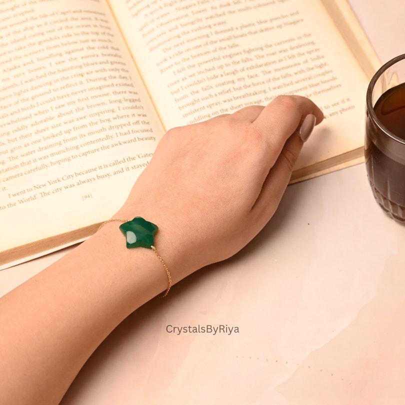 Green Onyx Silver Bracelet — image 4