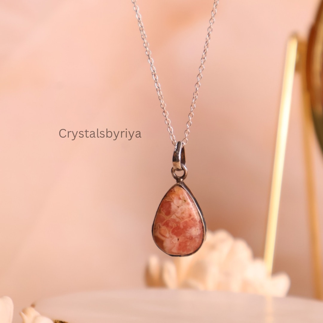 Rhodochrosite Silver Pendant — image 4