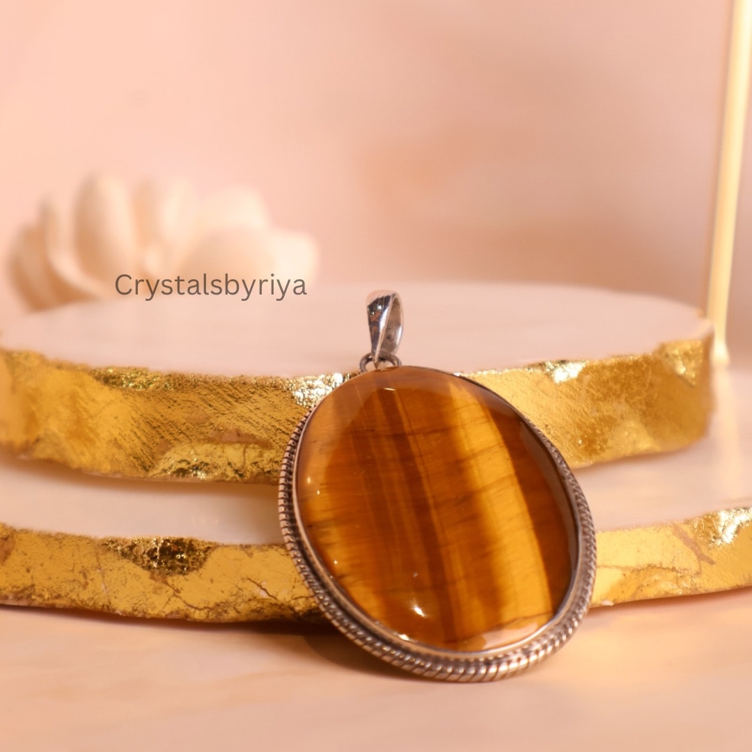 Tiger's Eye Silver Pendant — image 4