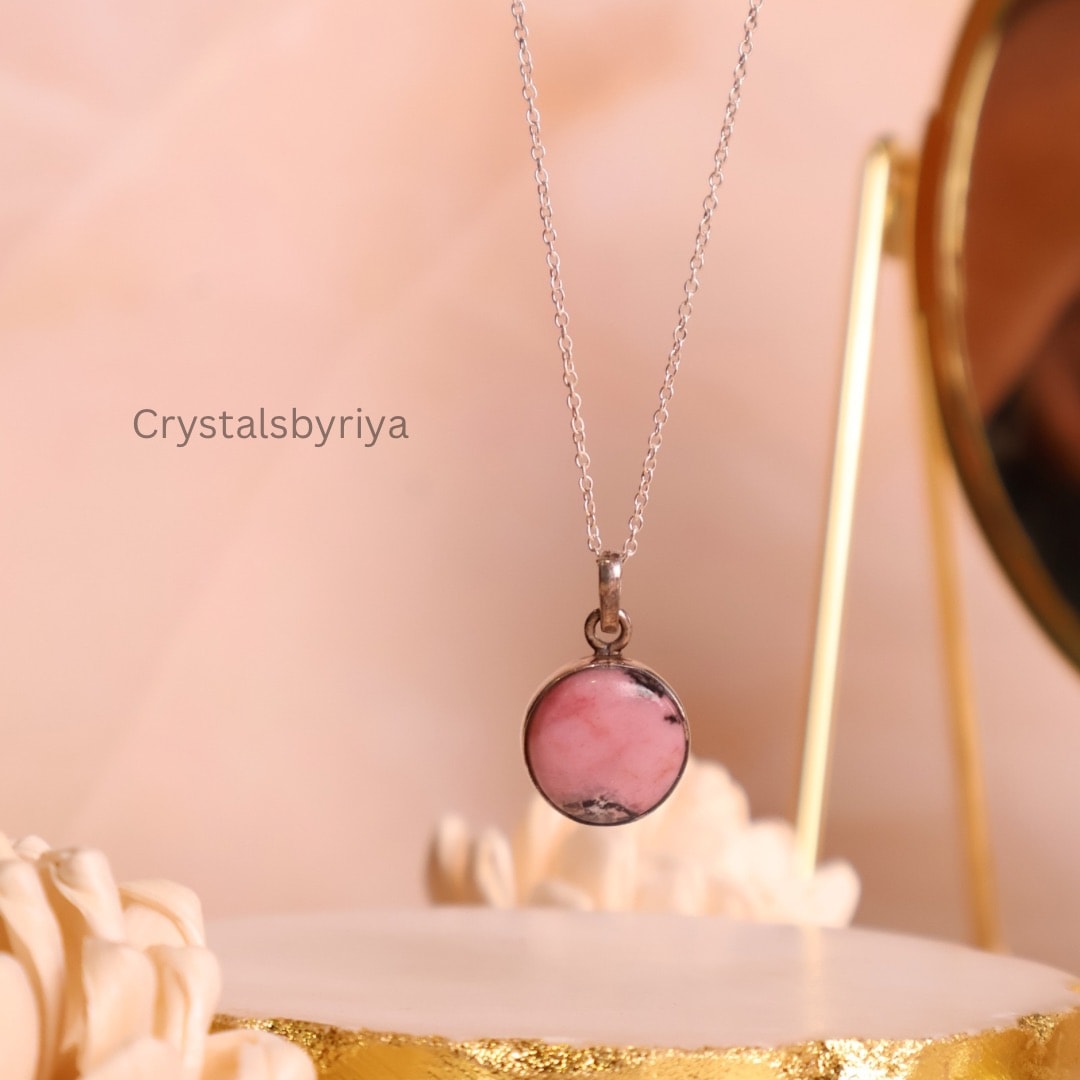 Rhodonite Silver Pendant — image 5
