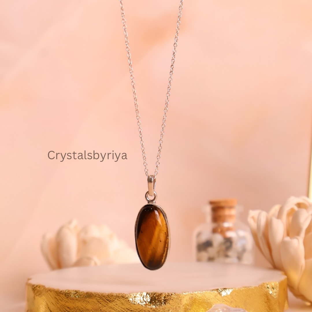 Tiger's Eye Silver Pendant — image 3