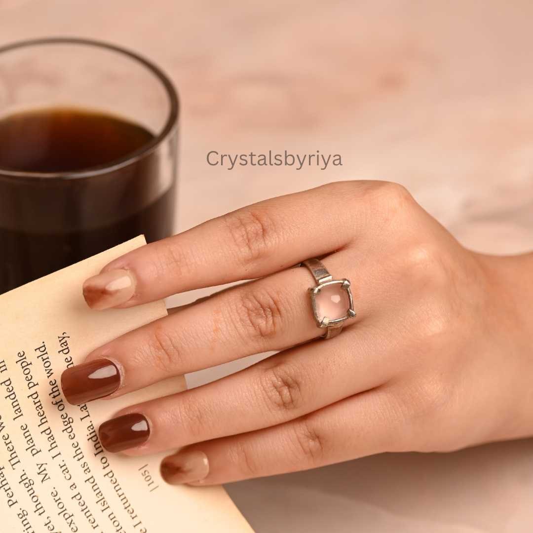Rose Quartz silver ring — image 7