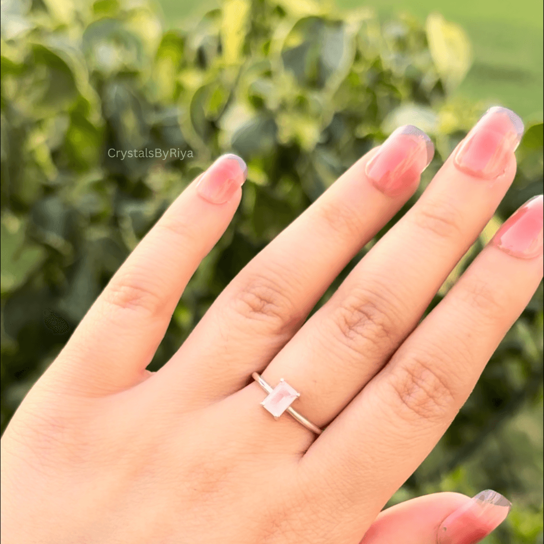 Rose Quartz silver ring — image 4