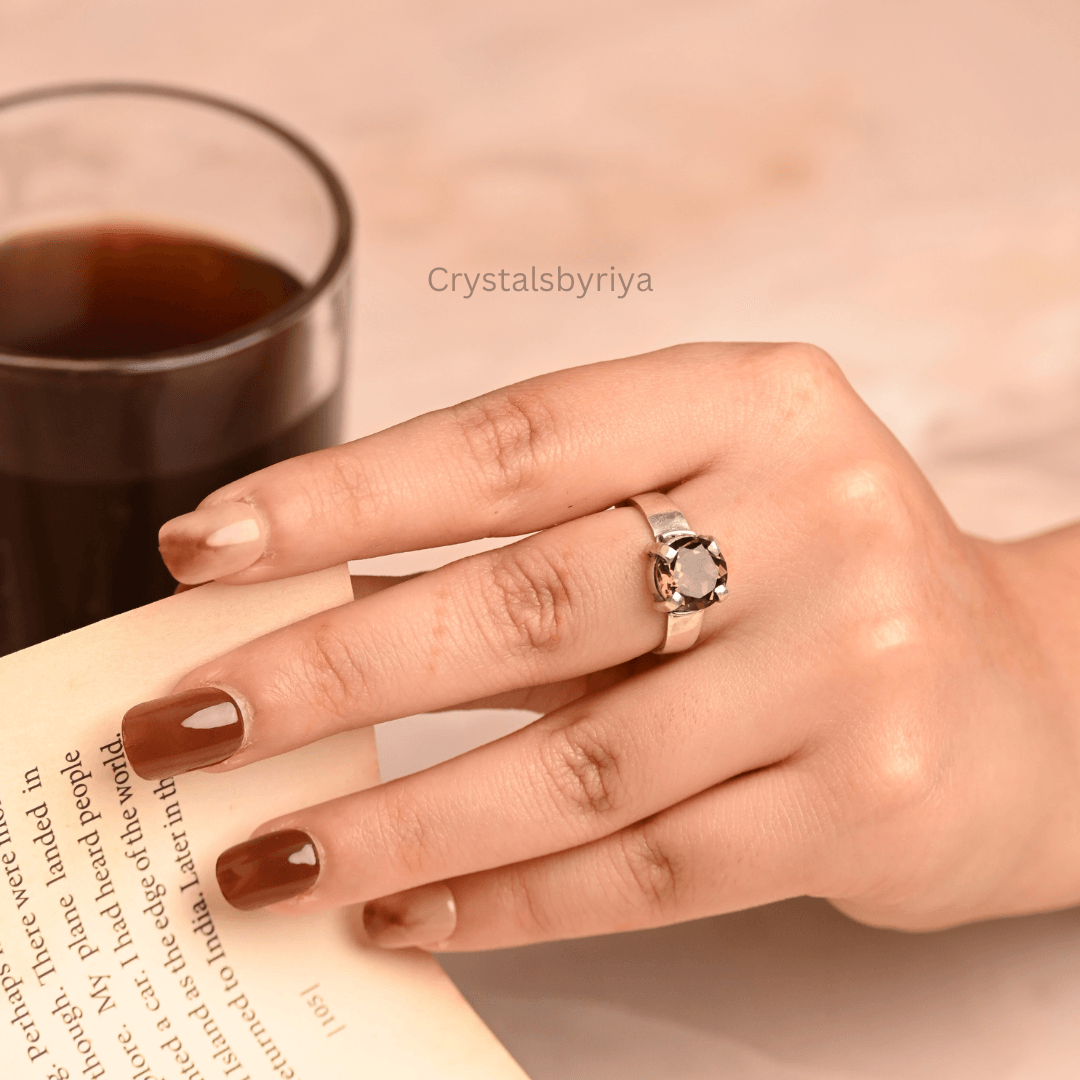 Smoky Quartz silver ring — image 4