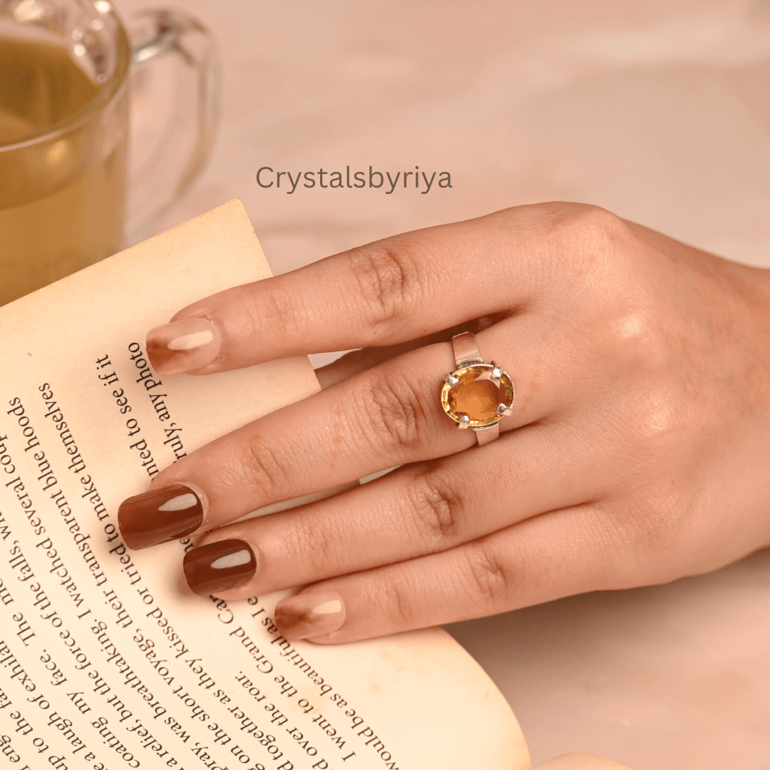 Citrine silver ring — image 9