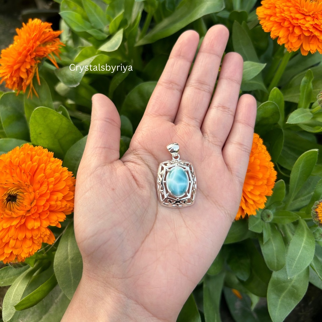 LARIMAR SILVER PENDANT