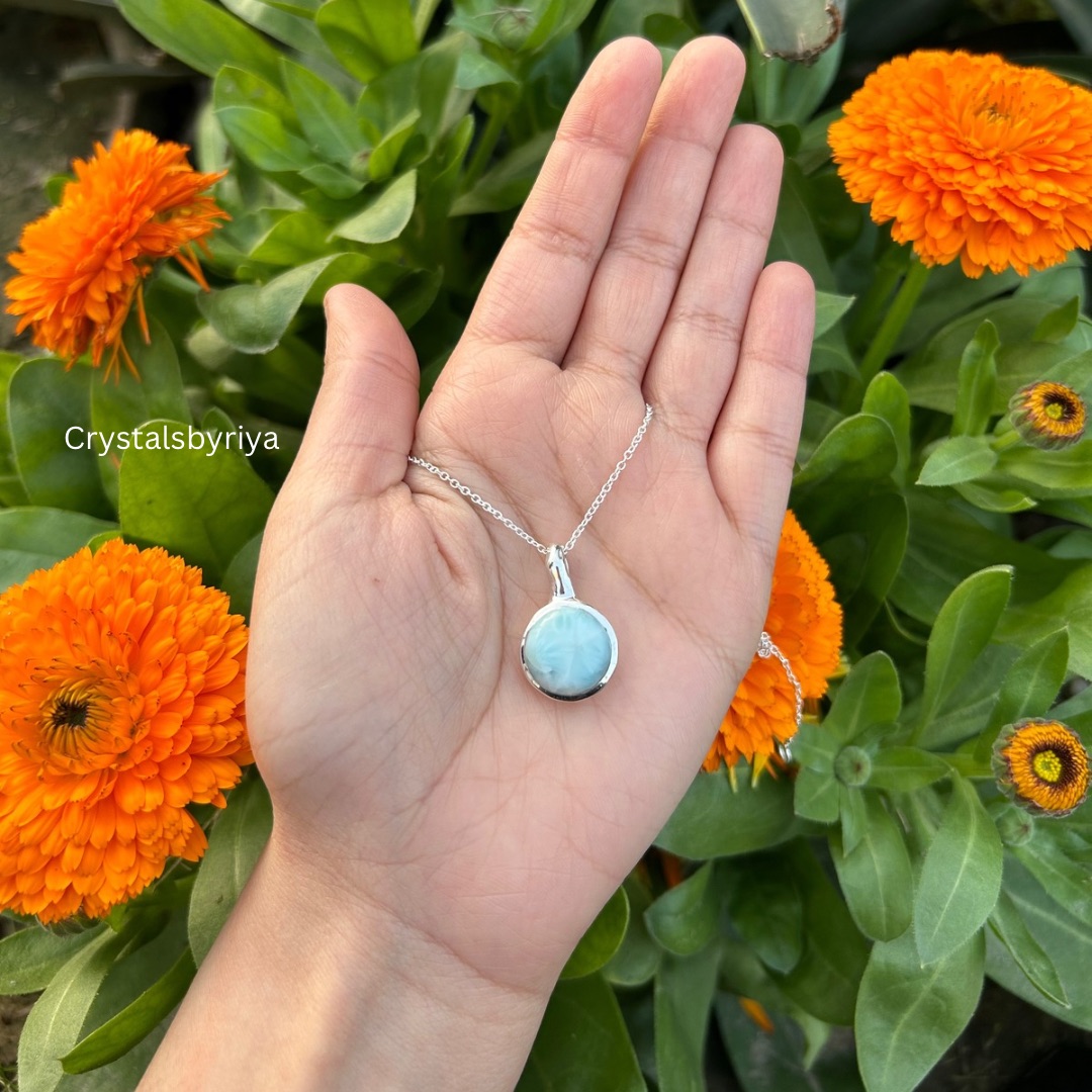 LARIMAR SILVER PENDANT